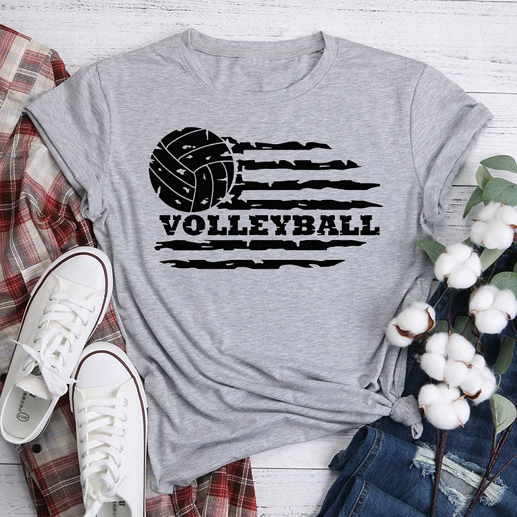 Volleyball usa flag T-Shirt Tee -07595-Annaletters