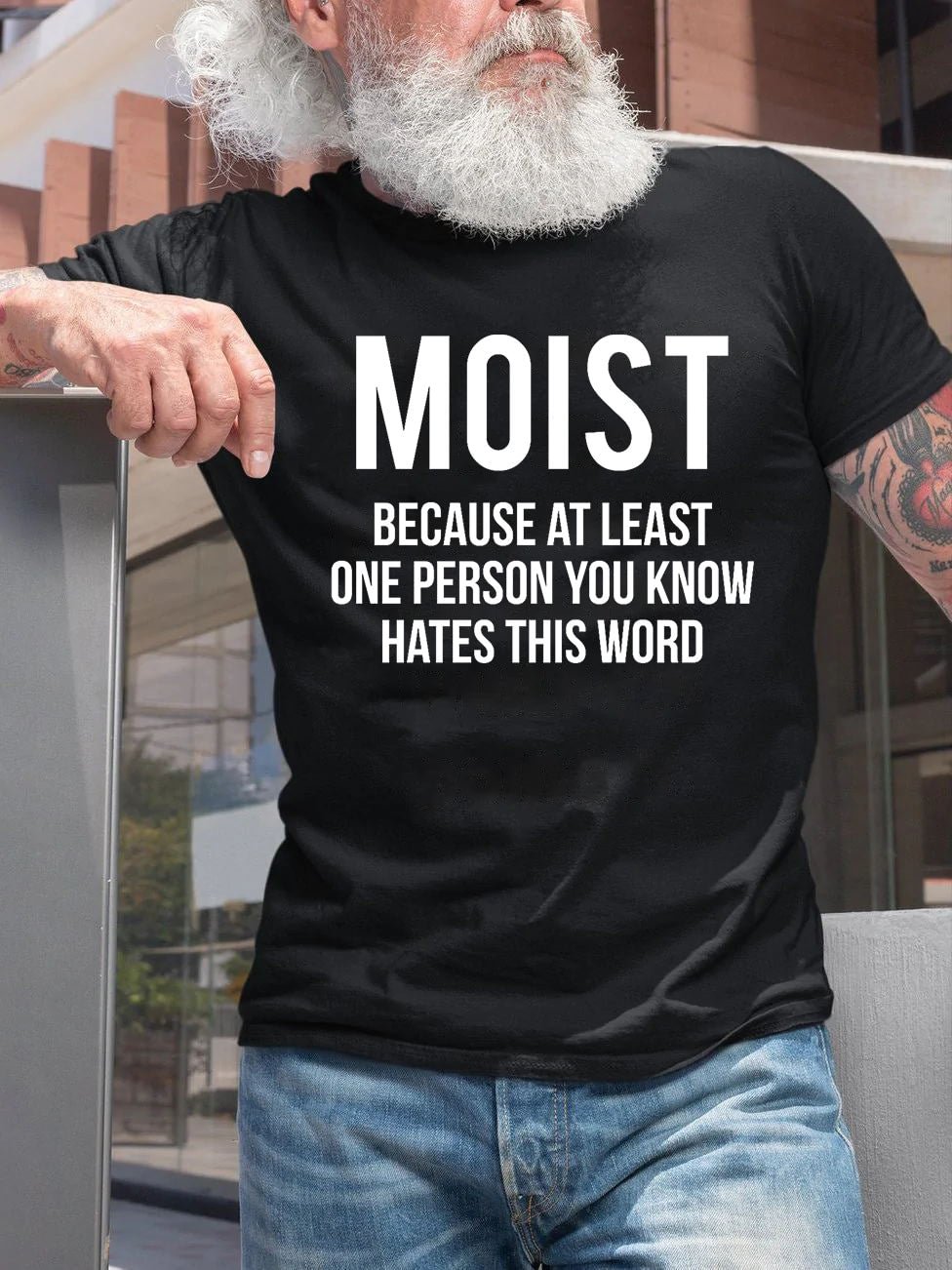 Funny Teasing Humor Moist Men T-Shirt