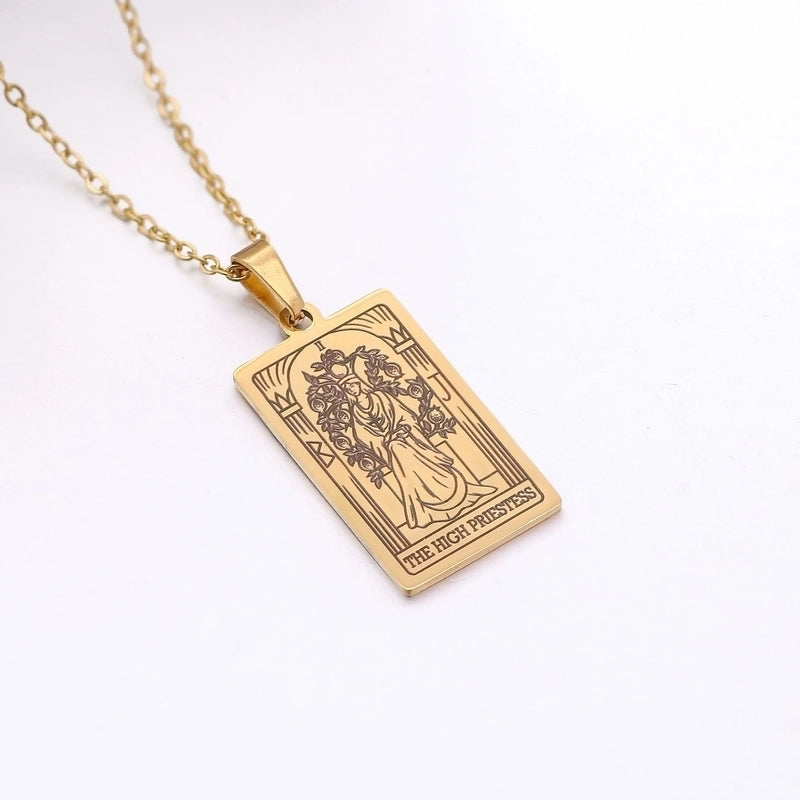 Minimalist Human Tarot 304 Stainless Steel Plating Pendant Necklace