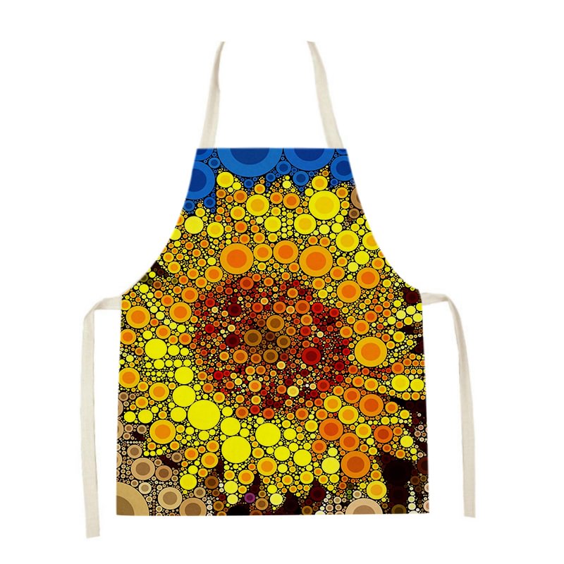Linen Kitchen Apron - Sunflower letclo 