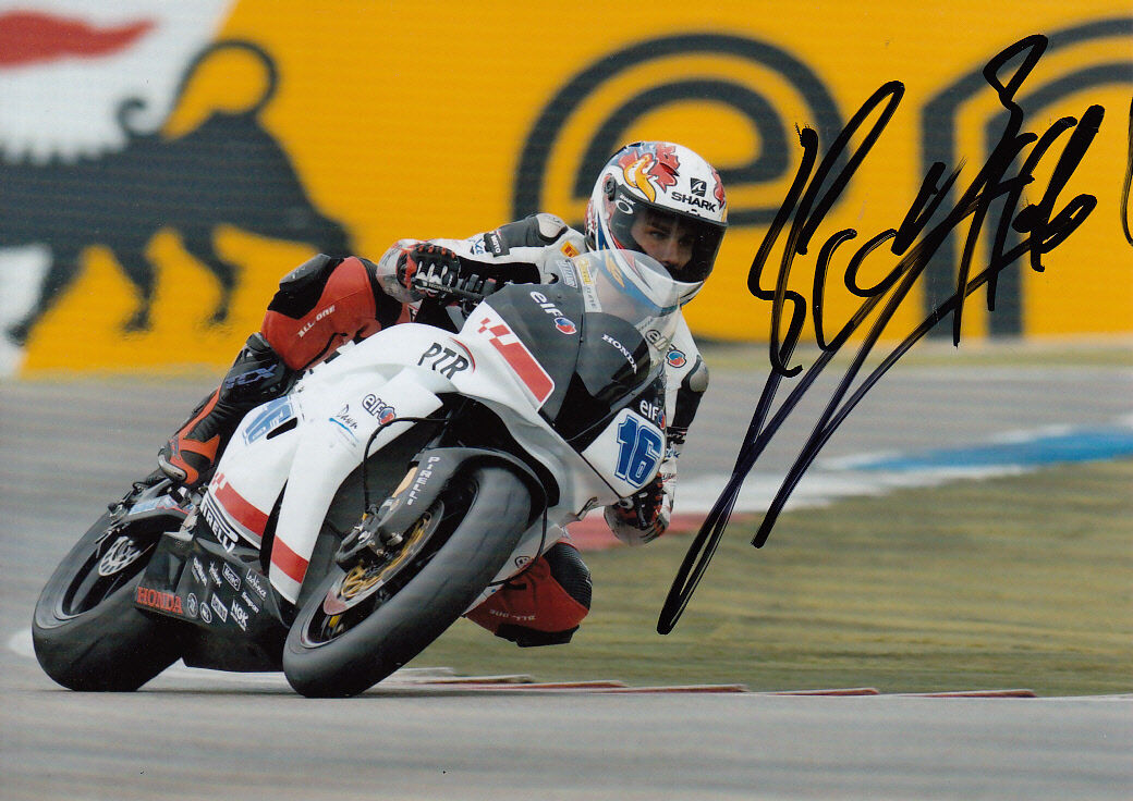 Jules Cluzel Hand Signed Honda 7x5 Photo Poster painting 2012 WSBK.