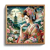 5D DIY Diamond Art Painting Kit Partial Drill Japanese Beauty(Moon Geisha)