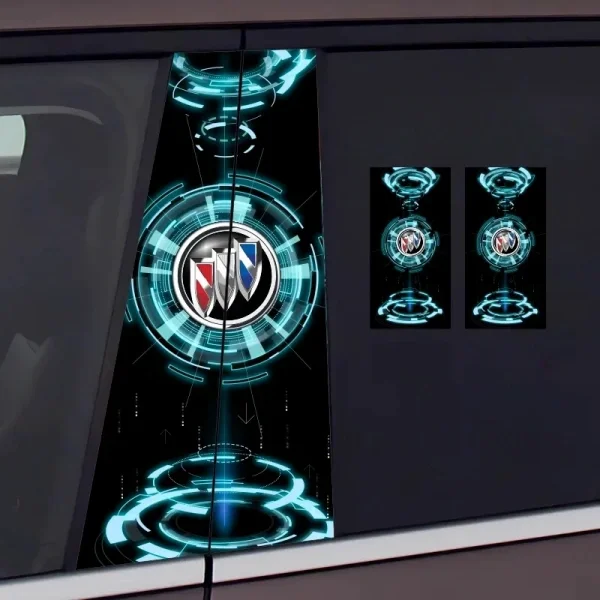 Car Center Column Car Logo Sticker Personality Creative B Column Protective Film