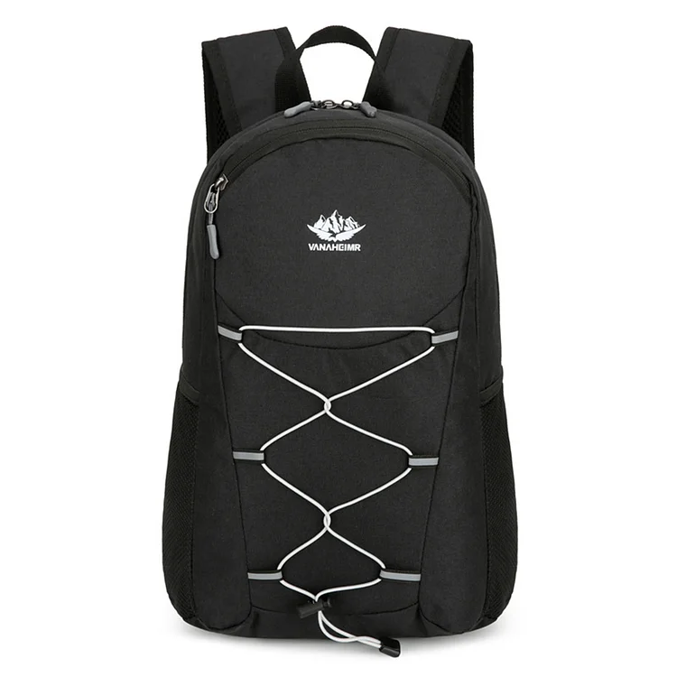 Waterproof Fishing Bag Foldable School Backpack for Office Travel (Black)