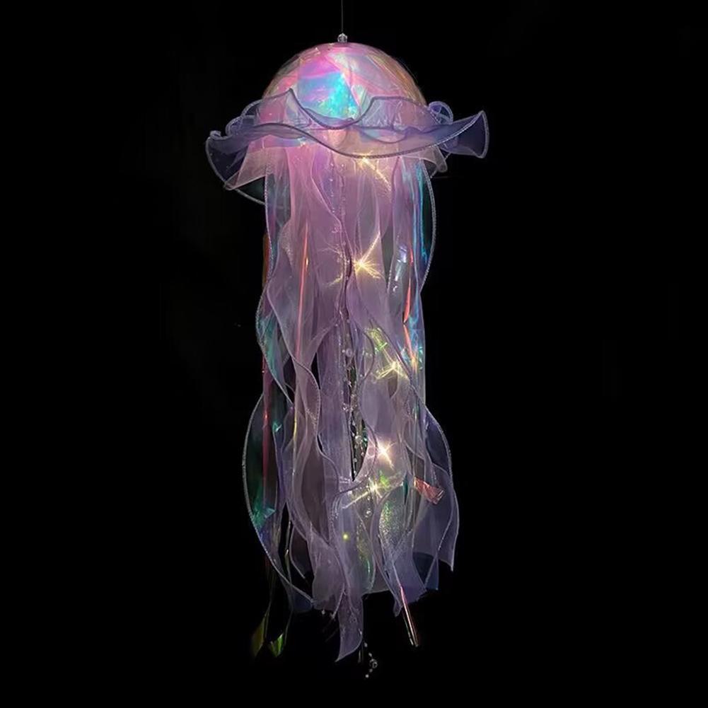 Tegooe DIY Jellyfish Lantern Kit - Colorful LED Night Light for Mermaid Theme Decor