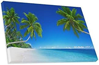Exquisite Art Canvas Prints Delighin Canvas Print Tropical Ocean Beach Decor Modern Giclee Wall Art Home Decor Living Room Bedroom Canvas Wall Art - Stretched and Framed Ready to Hang - 18 inch x12 inch