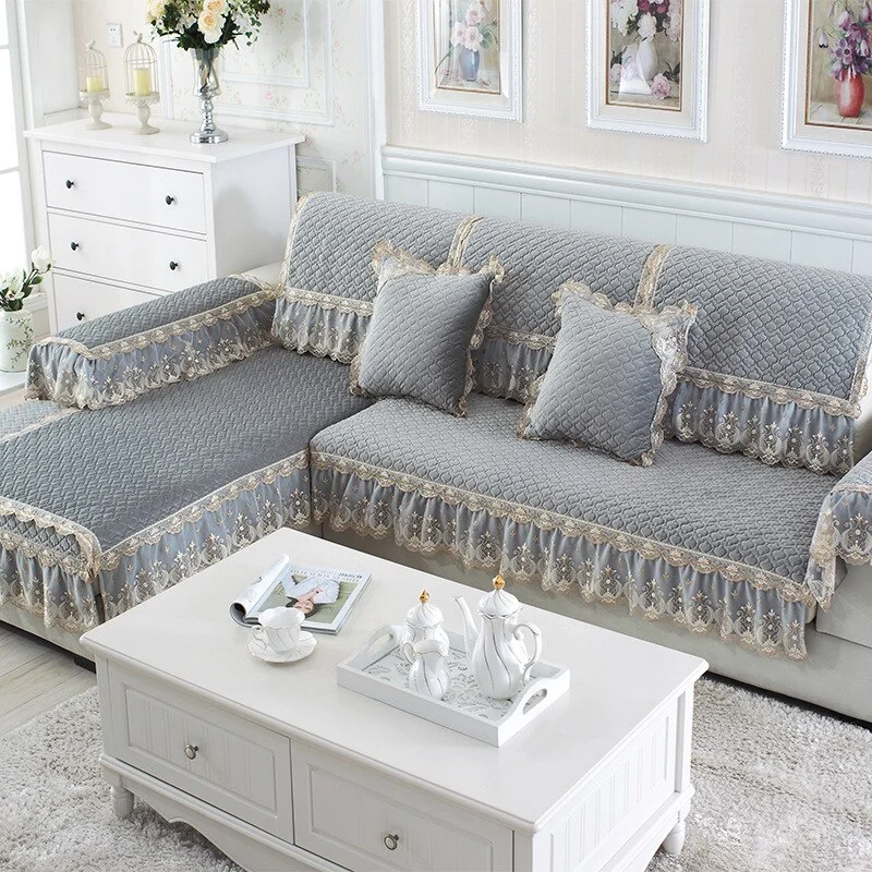 Nigikala Grade Plush Anti Slip Sofa Cover Sofa Cover Full Cover Autumn and Winter European Sofa Cushion