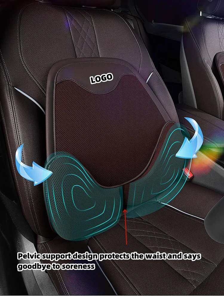 Breathable car seat lumbar support for spring and summer