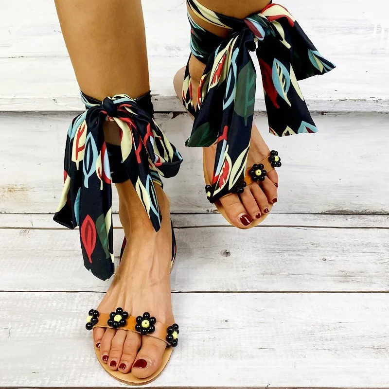 Sunflower Bandage Flat Sandals