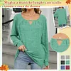 Gioiacombo&trade; Top T-shirt a maniche lunghe larghe da donna