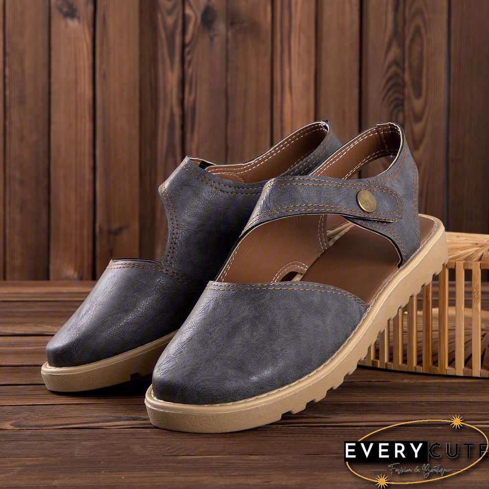 Vintage Flat Heel Magic Tape Loafers