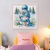 Cute Snowman-18CT Stamped Cross Stitch 30*30cm/11.81*11.81in