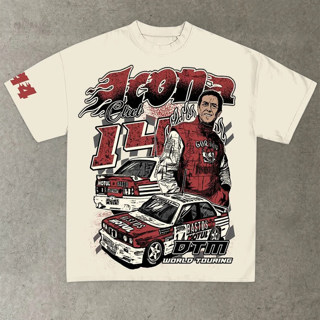 Racer No. 14 Print Casual T-Shirt