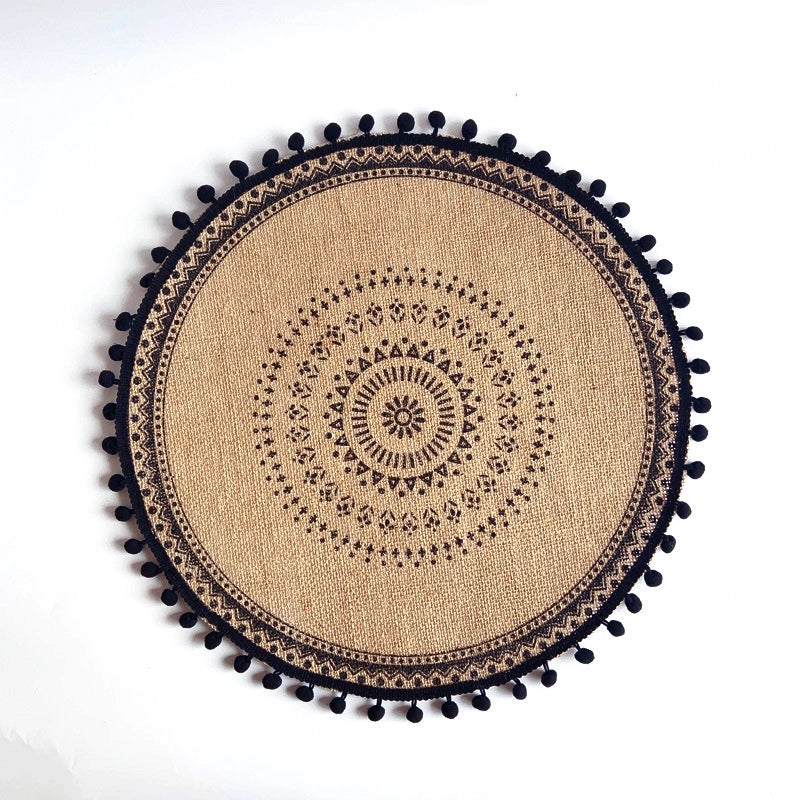 Retro Flower Jute Placemat