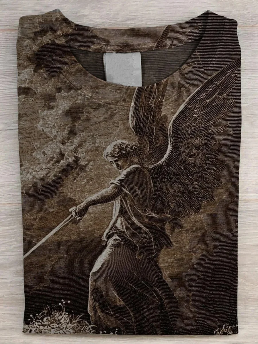 Eagerlys  Sword-wielding Angel Art Print T-shirt Eagerlys