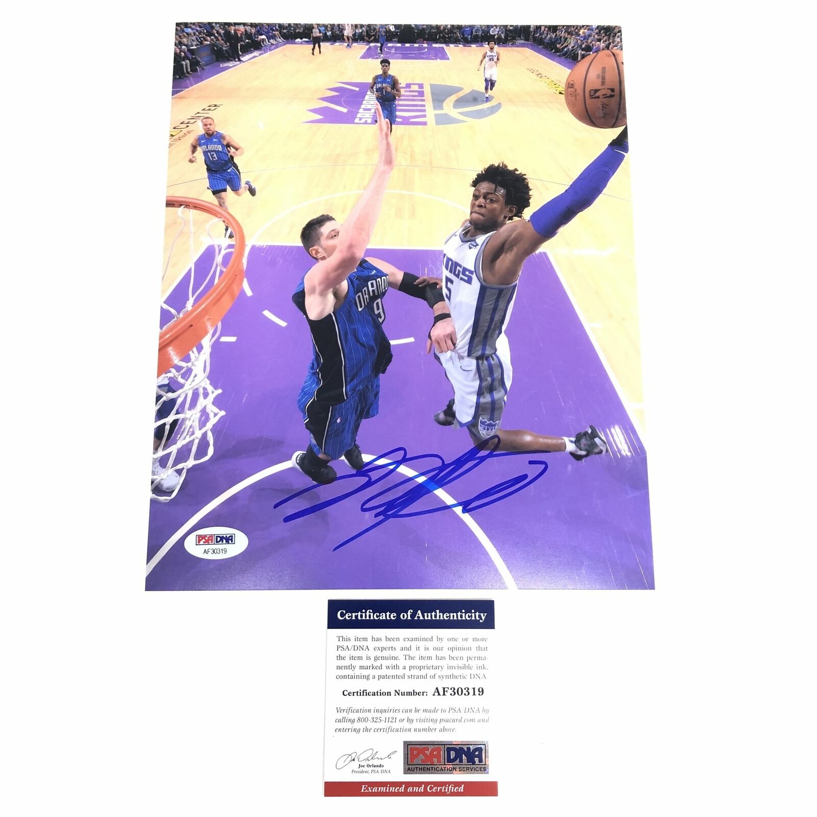 De'Aaron Fox Signed 8x10 Photo Poster painting PSA/DNA Sacramento Kings Autographed