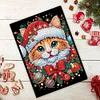 50 Pages DIY Xmas Cat A5 Special Shaped Diamond Painting Notebook