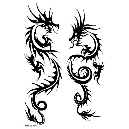 Six Styles Dragon Temporary Tattoo Stickers Tatoo Men henna Tatoo body art tattoo Waterproof temporary tattoos Kit Tattoo Art