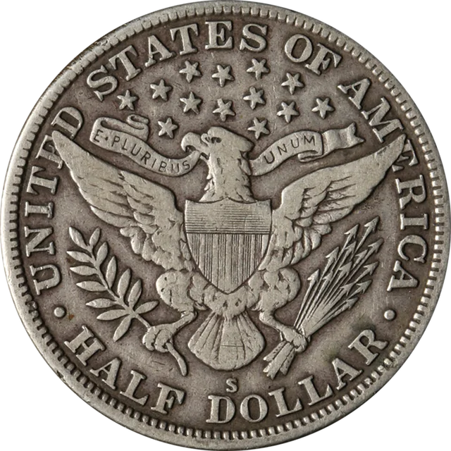 1915 S Barber Half Dollar