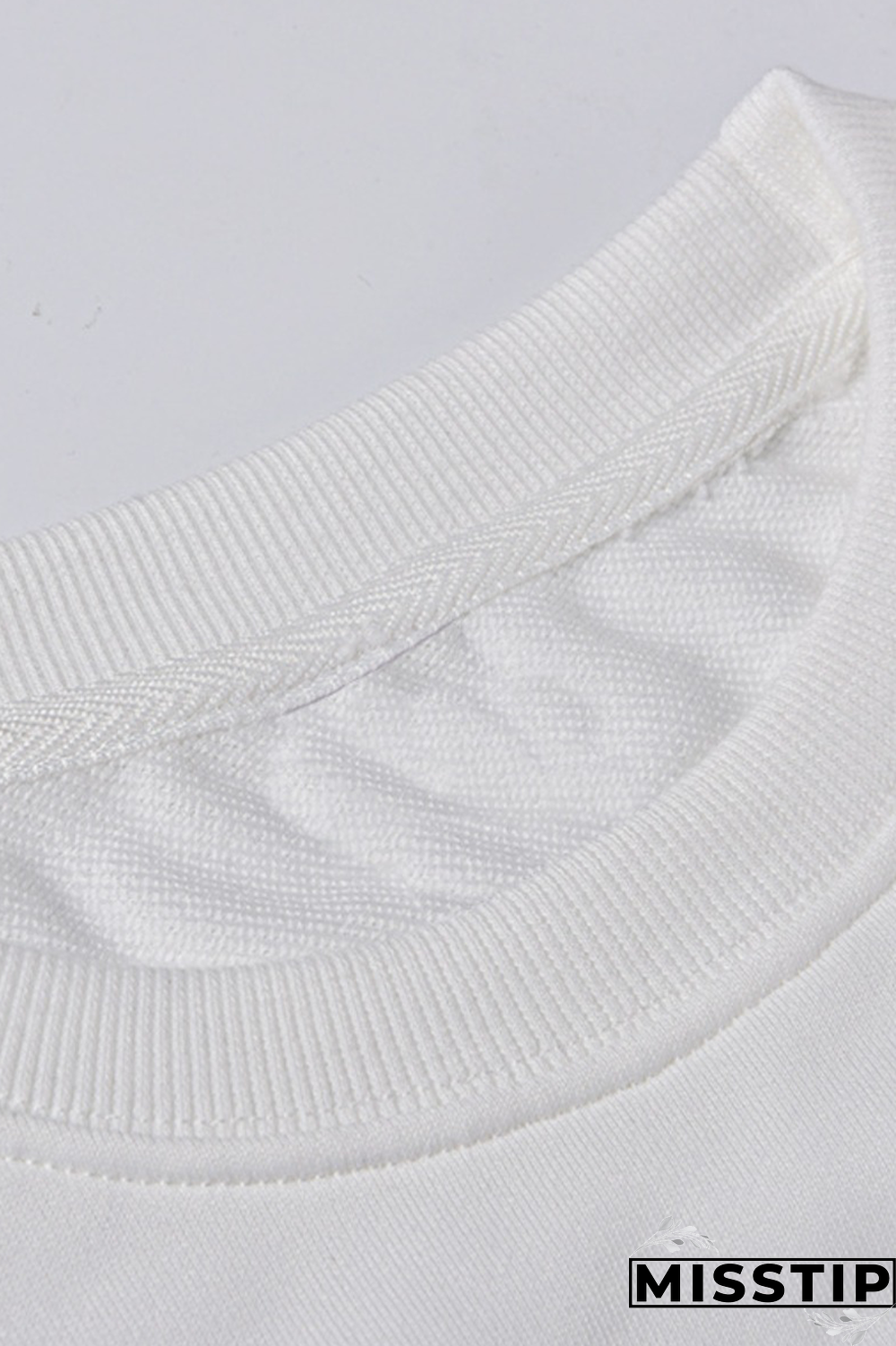 White Fashion Casual Print Patchwork Letter O Neck Tops