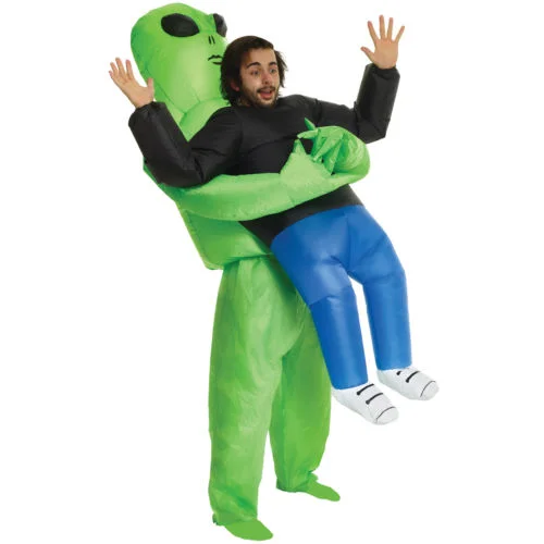 Inflatable Monster Scary Green Alien Costume for Adult - vzzhome