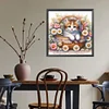 Diamond Painting-DIY Full Round Drill Cat Flower(40*40 CM)