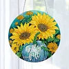 DIY Sunflower Diamond Painting Double Sided Hanging Suncatcher Pendant