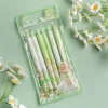 6PCS Matcha Blue Pink 0.5mm Black Gel Pen Set School Student Office Cute Stationery