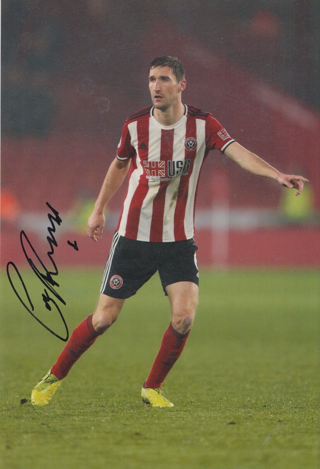 CHRIS BASHAM HAND SIGNED 12X8 Photo Poster painting - SHEFFIELD UNITED FOOTBALL AUTOGRAPH.