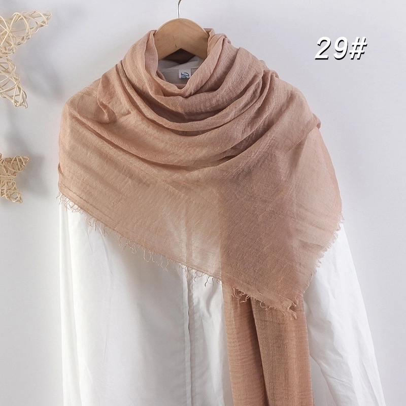 Women’s Elegant Basic Solid Color Cotton And Linen Scarf