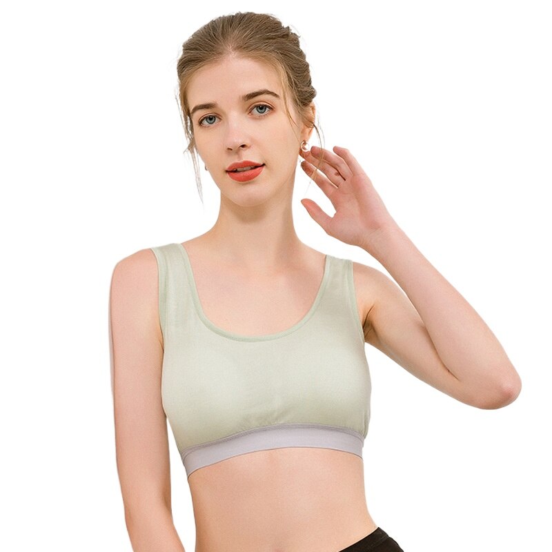Bras-Silk Sports Underwear Women's Gathered Shockproof Bra Without Steel Ring Women Lingerie  Brasieres Para Mujer-Bras