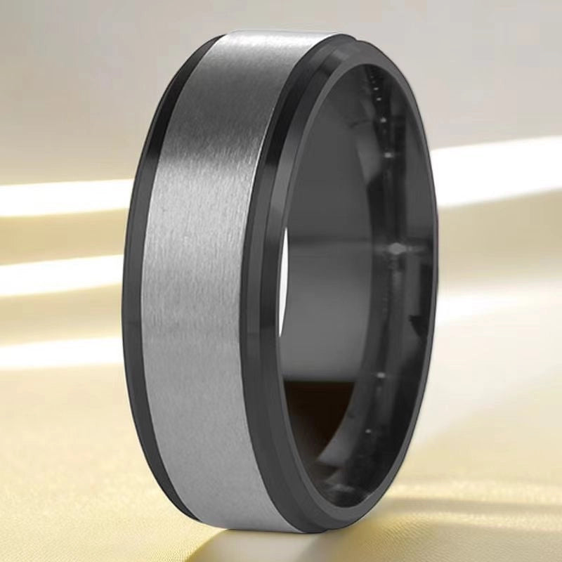 Ring Non-fading Niche Design Men’s Hip Hop Titanium Steel Men’s Fashion Stainless Steel Jewelry