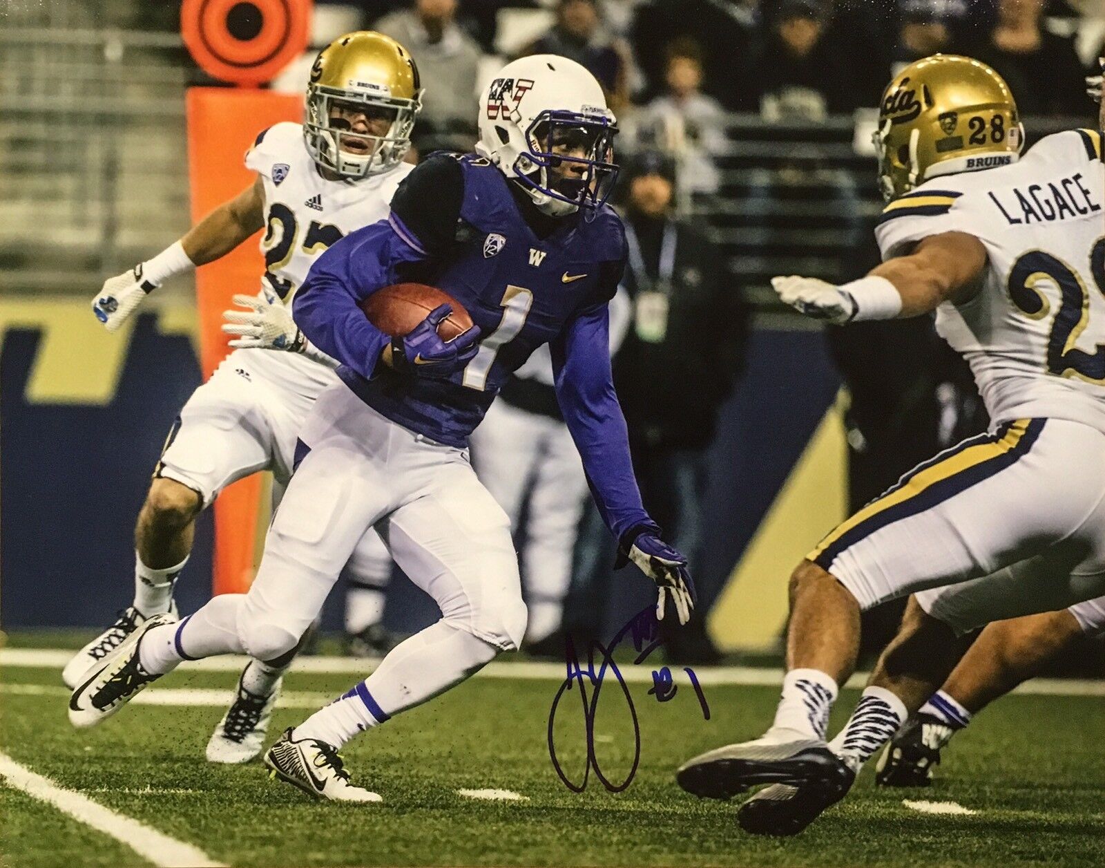 PROOF! JOHN ROSS Signed Autographed 8x10 Photo Poster painting WASHINGTON HUSKIES Bengals