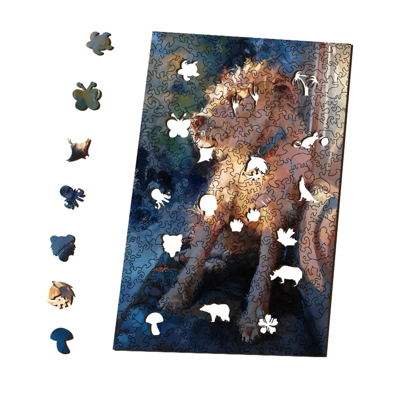 Ericpuzzle™ Ericpuzzle™Curious  Terrier Wooden Jigsaw Puzzle