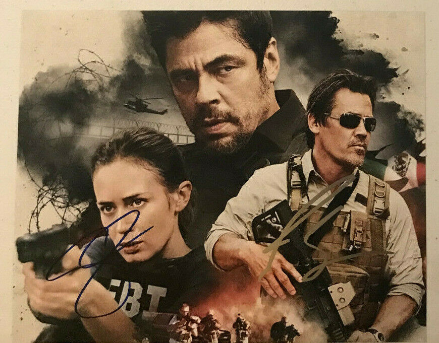 Emily Blunt & Josh Brolin Sicario Dual Signed Autographed 8x10 Photo Poster painting w/holo COA!