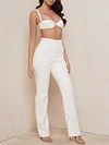 Solid Color Two-Piece Straight Leg Suits