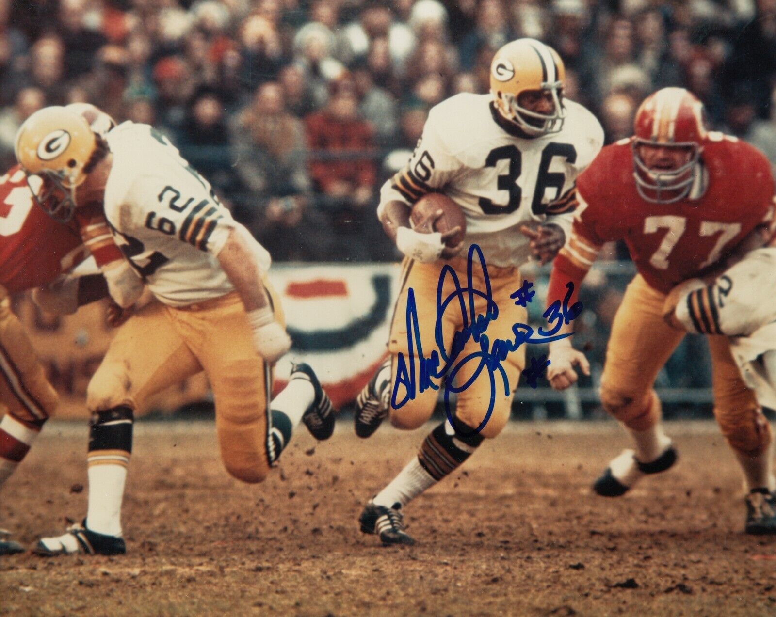 MacArthur Lane Pose 2 8x10 Signed Photo Poster painting w/ COA Green Bay Packers