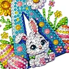 (US Only)PET Double Sided Special Shaped Easter Alphabet DIY Diamond Painting Keychain