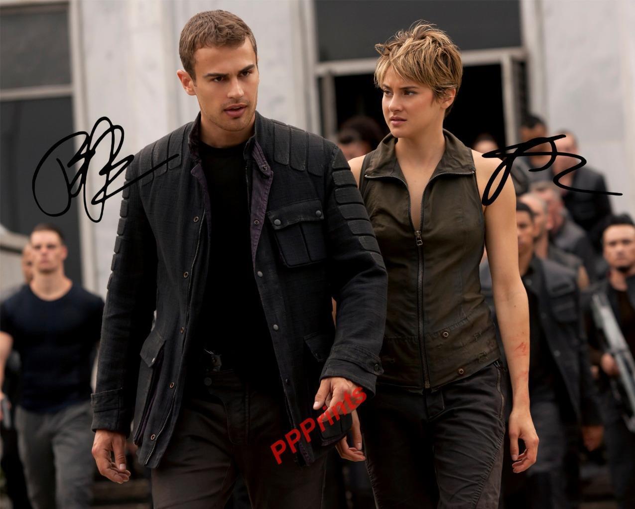 SHAILENE WOODLEY THEO JAMES INSURGENT AUTOGRAPHED 10X8 SIGNED REPRO Photo Poster painting PRINT