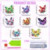 R&eacute;frig&eacute;rateur magn&eacute;tique de peinture 8PCS-Butterfly-Diamond