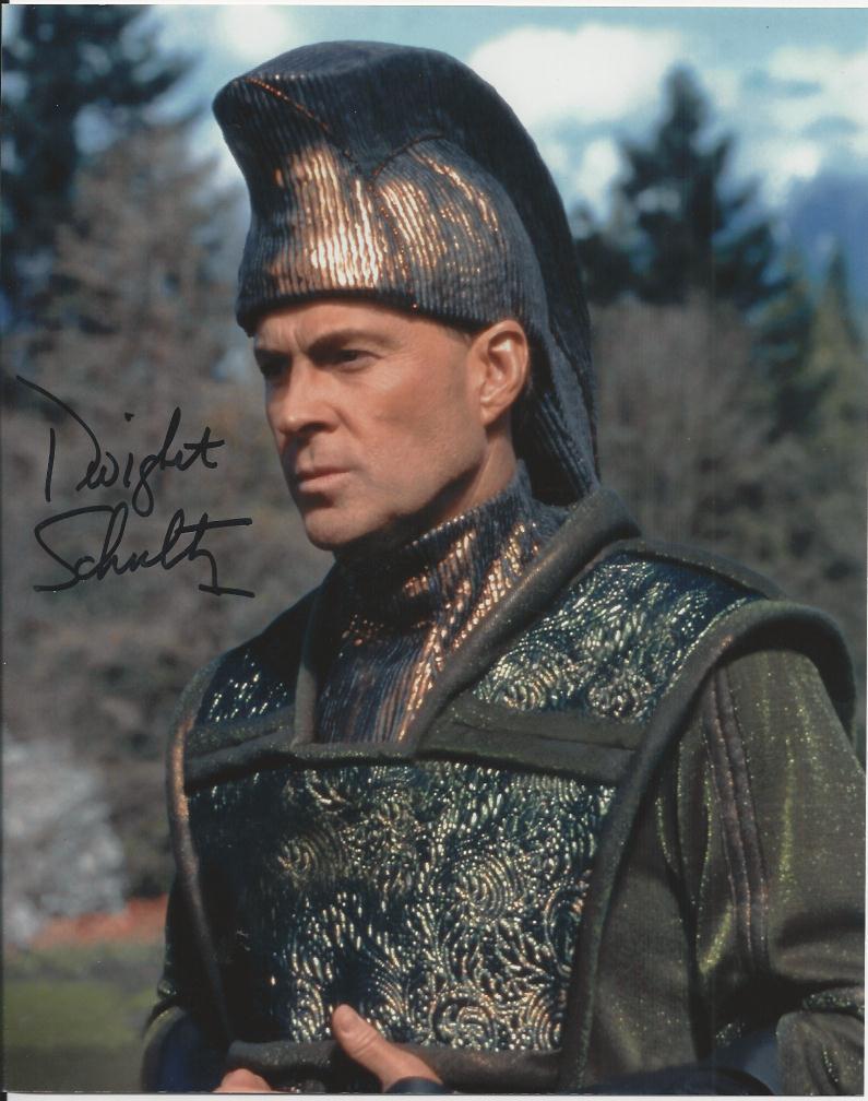 Dwight Schultz signed Photo Poster painting