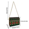(US Local)DIY Knitted Diamond Art Wooden Coin Pouch with Chain 5D Diamond Painting Purse