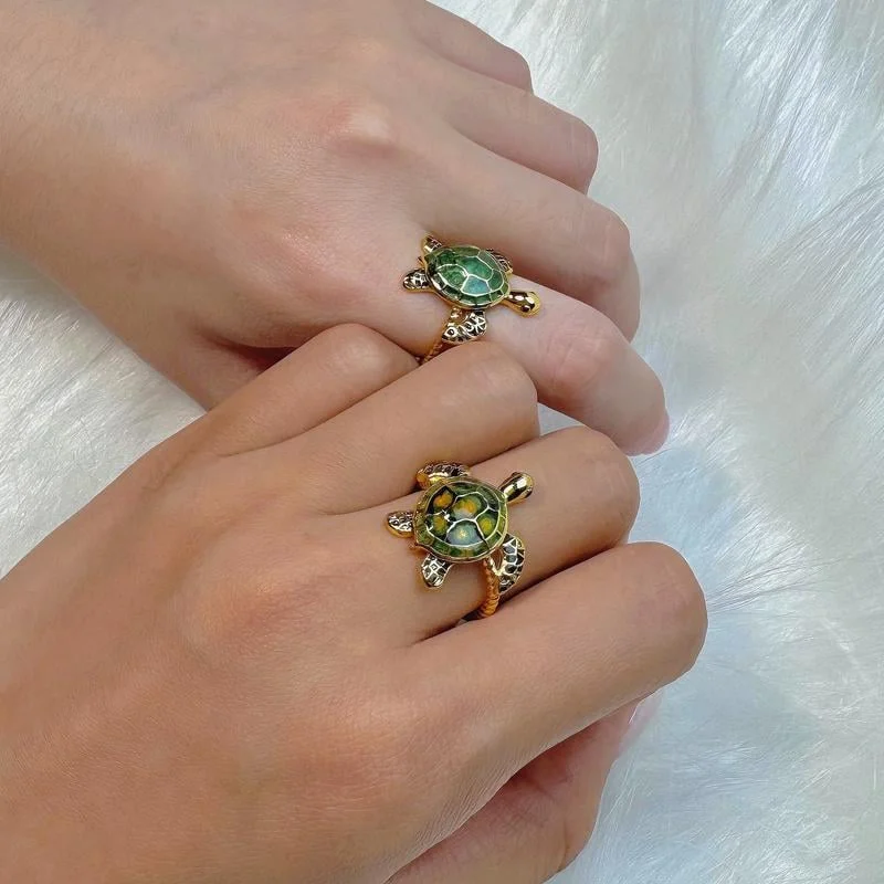 Lucky Turtle Ring-adjustable