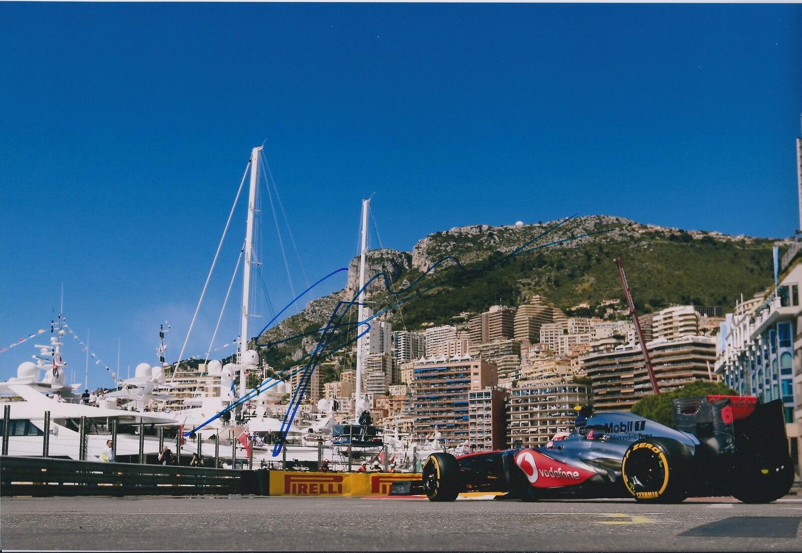 Sergio PEREZ McLAREN SIGNED MONACO 12x8 Photo Poster painting AFTAL Autograph COA Formula 1