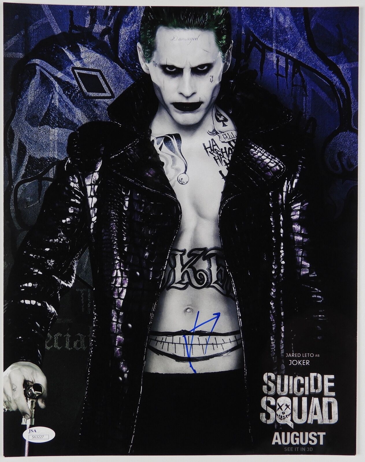 Jared Leto Suicide Club The Joker Autograph Signed Photo Poster painting JSA 11 x 14