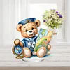Diamond Painting Acrylic Sailing Bear Desktop Ornaments for Home Decor