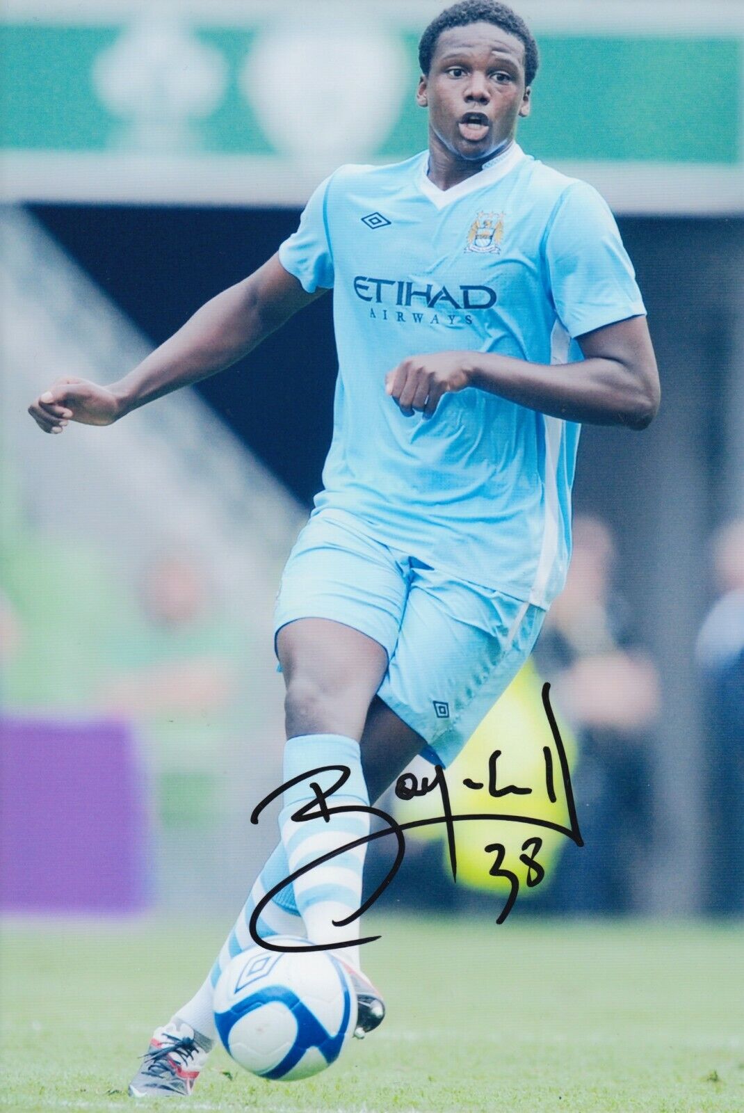 Dedryck Boyata Hand Signed 12x8 Photo Poster painting - Manchester City - Football Autograph.