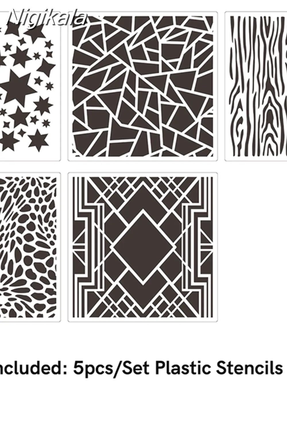 Nigikala Bubbles Texture Irregular Plastic Stencils Set for DIY Card ...