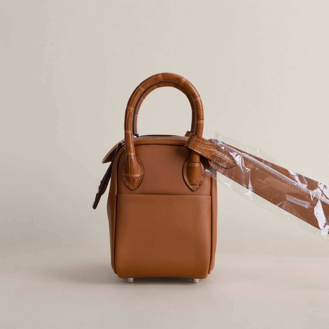 Mini Lindy Touch Swift/Matte Alligator Crocodile leather  CC37 Gold PHW