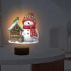 Acryl Weihnachten Schneemann doppelseitig - 5d DIY Bastellampe